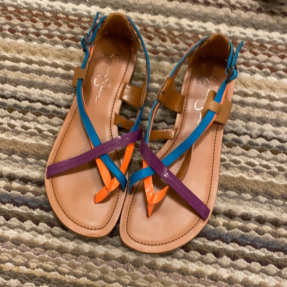 Jessica Simpson multi-color sandal